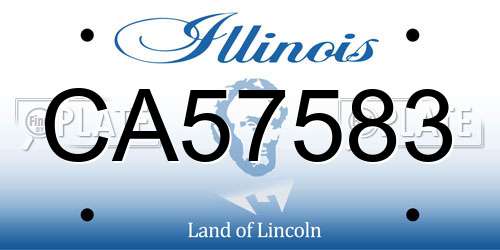 CA57583 Illinois License Plate