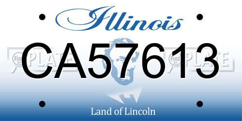 CA57613 Illinois License Plate
