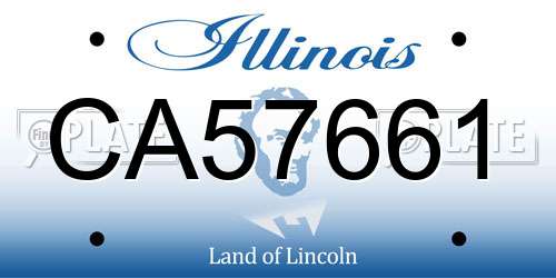 CA57661 Illinois License Plate