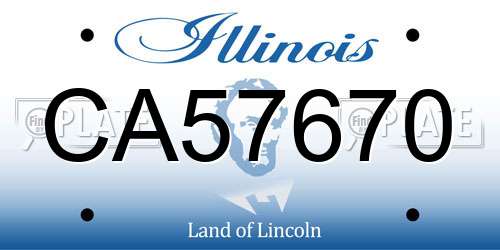 CA57670 Illinois License Plate