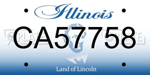 CA57758 Illinois License Plate