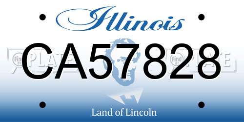 CA57828 Illinois License Plate