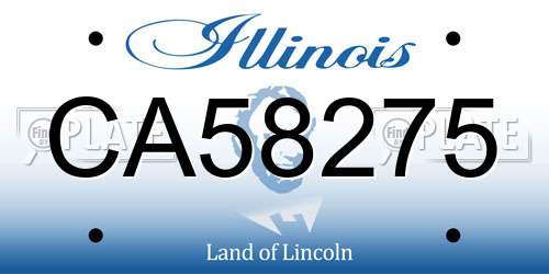 CA58275 Illinois License Plate