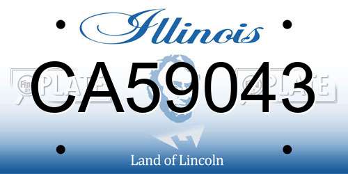 CA59043 Illinois License Plate