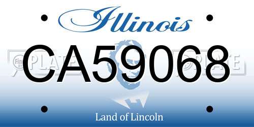 CA59068 Illinois License Plate