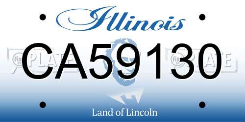 CA59130 Illinois License Plate