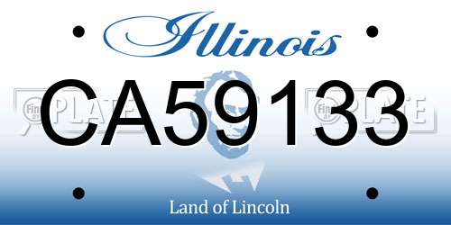 CA59133 Illinois License Plate