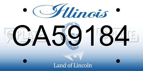 CA59184 Illinois License Plate