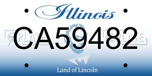 CA59482 Illinois License Plate