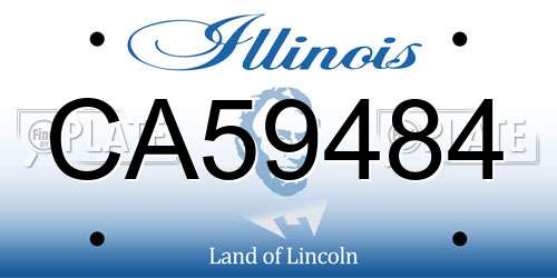 CA59484 Illinois License Plate