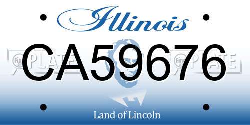 CA59676 Illinois License Plate