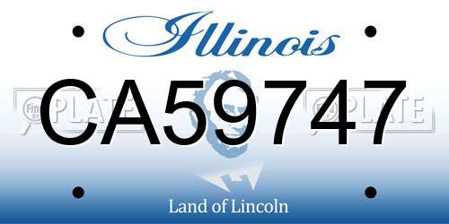 CA59747 Illinois License Plate