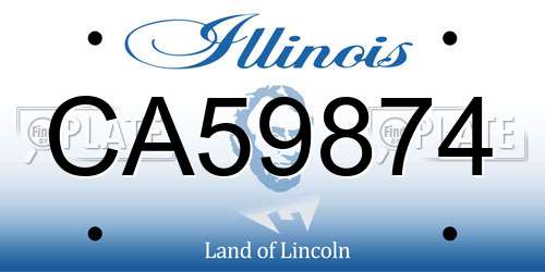 CA59874 Illinois License Plate