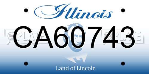 CA60743 Illinois License Plate