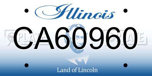 CA60960 Illinois License Plate
