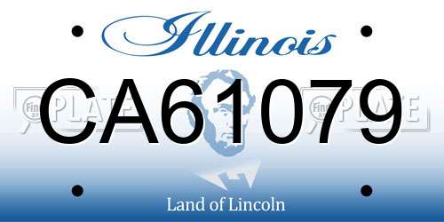 CA61079 Illinois License Plate
