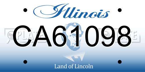 CA61098 Illinois License Plate