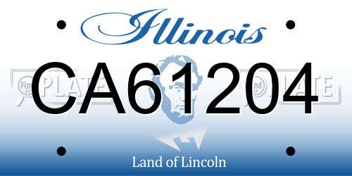 CA61204 Illinois License Plate