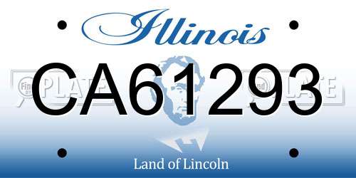 CA61293 Illinois License Plate