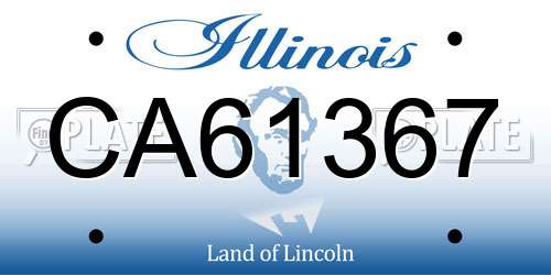 CA61367 Illinois License Plate