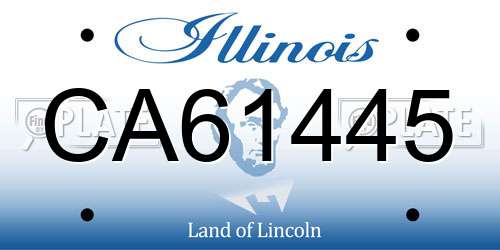CA61445 Illinois License Plate