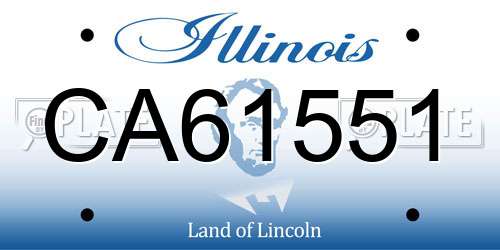 CA61551 Illinois License Plate