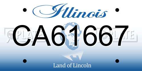 CA61667 Illinois License Plate