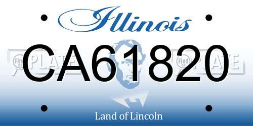 CA61820 Illinois License Plate