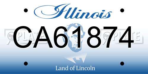 CA61874 Illinois License Plate