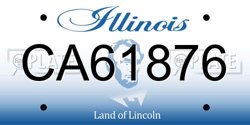 CA61876 Illinois License Plate
