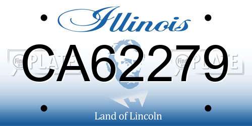 CA62279 Illinois License Plate