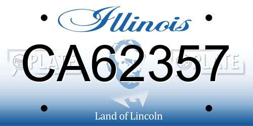 CA62357 Illinois License Plate
