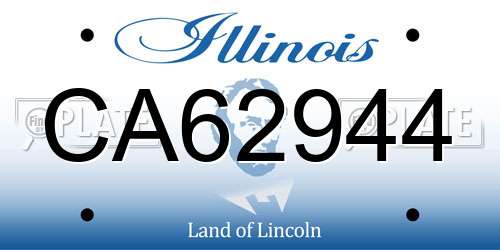 CA62944 Illinois License Plate