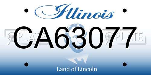 CA63077 Illinois License Plate