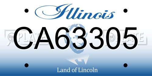 CA63305 Illinois License Plate