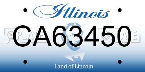 CA63450 Illinois License Plate