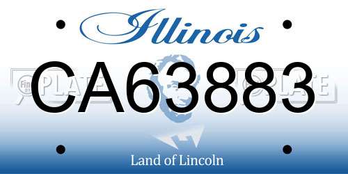 CA63883 Illinois License Plate
