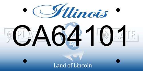 CA64101 Illinois License Plate