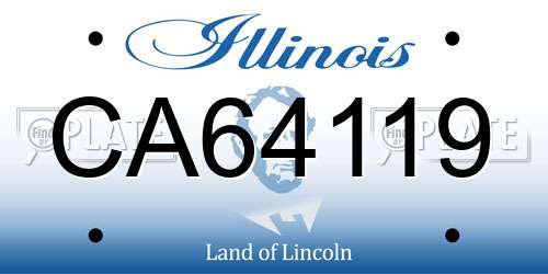 CA64119 Illinois License Plate