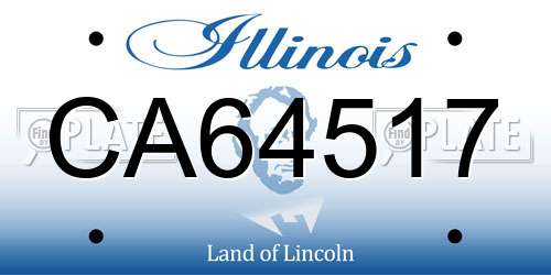 CA64517 Illinois License Plate