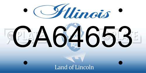 CA64653 Illinois License Plate