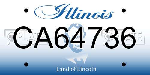 CA64736 Illinois License Plate