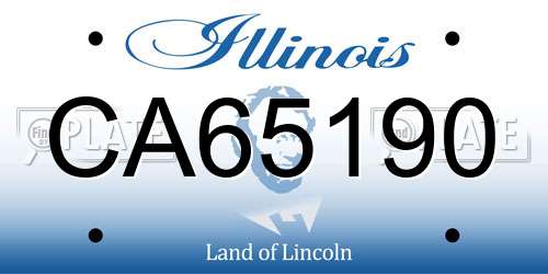 CA65190 Illinois License Plate