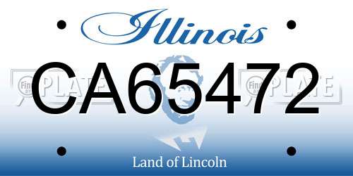 CA65472 Illinois License Plate