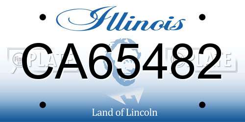 CA65482 Illinois License Plate
