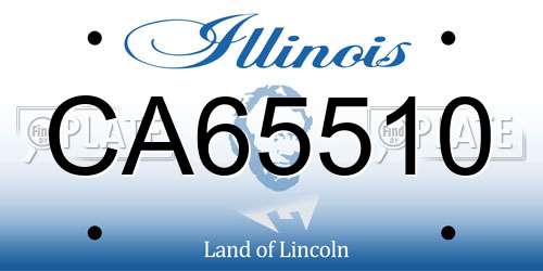CA65510 Illinois License Plate