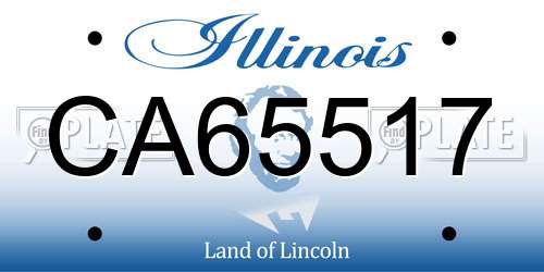 CA65517 Illinois License Plate