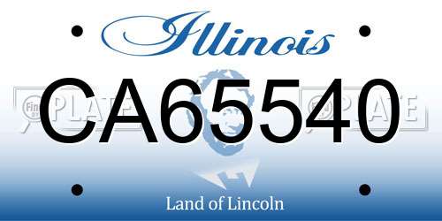 CA65540 Illinois License Plate