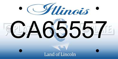 CA65557 Illinois License Plate