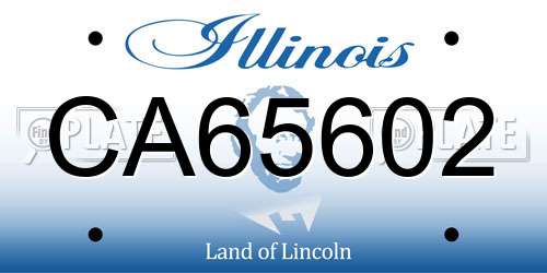 CA65602 Illinois License Plate